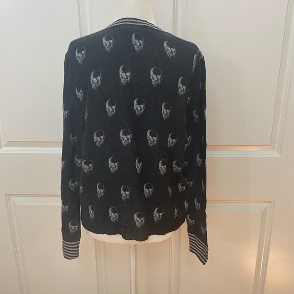 Skull Print Cashmere Cardigan from 360 CASHMERE - Picture 7 of 10